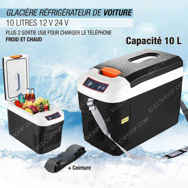 Glacière réfrigérateur NOFROST électrique 10 litres 12v 24v
