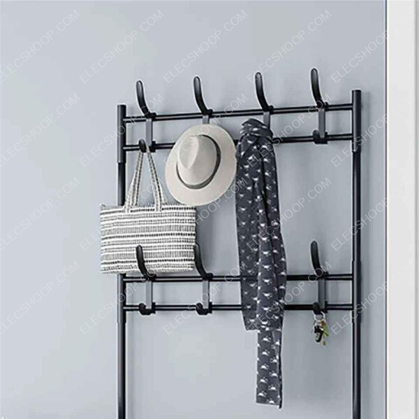 Porte-vêtements meuble et étagère en métal à 4 niveaux – Image 7