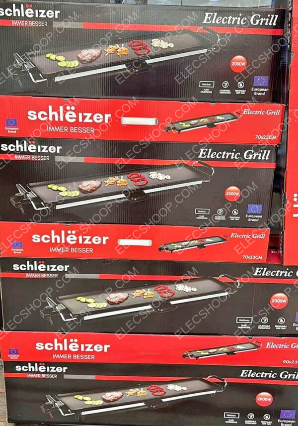 schlëizer électrique grill planche de cuisson 90/70 cm antiadhésif – Image 5