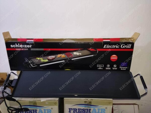 schlëizer électrique grill planche de cuisson 90/70 cm antiadhésif – Image 6