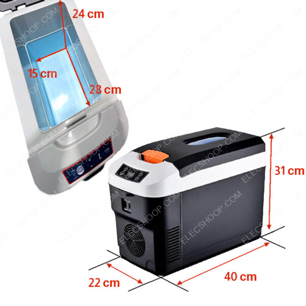 Glacière réfrigérateur NOFROST électrique 10 litres 12v 24v – Image 5