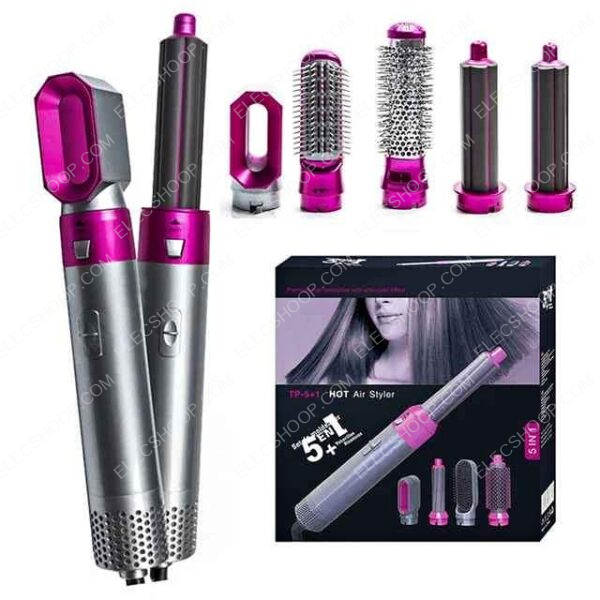 Brosse chauffante Brosse Sèche-cheveux 5 en 1 peigne chauffant – Image 4