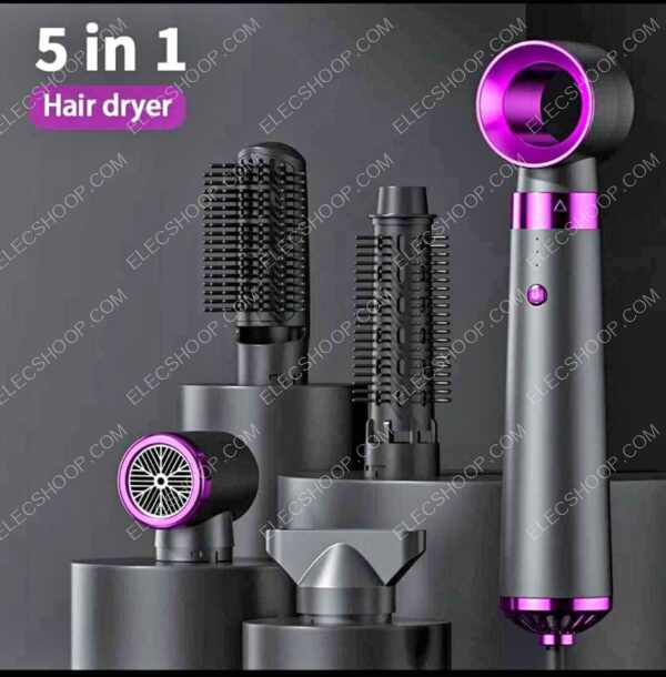 Brosse chauffante Brosse Sèche-cheveux 5 en 1 peigne chauffant – Image 6