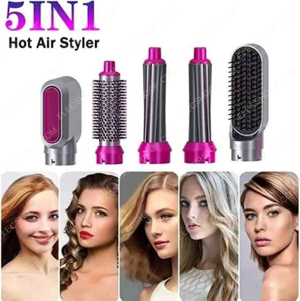 Brosse chauffante Brosse Sèche-cheveux 5 en 1 peigne chauffant