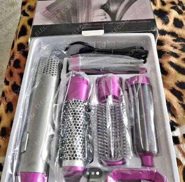 Brosse chauffante Brosse Sèche-cheveux 5 en 1 peigne chauffant – Image 10