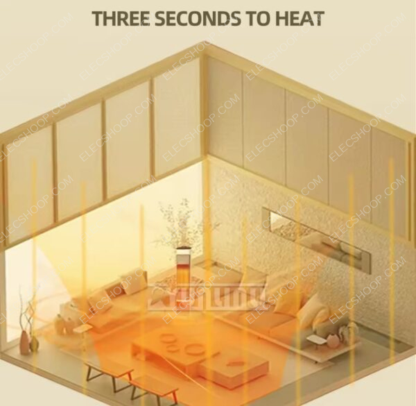 chauffage électrique avec télecommande 🔥🔥Souffleur d'air – Image 4